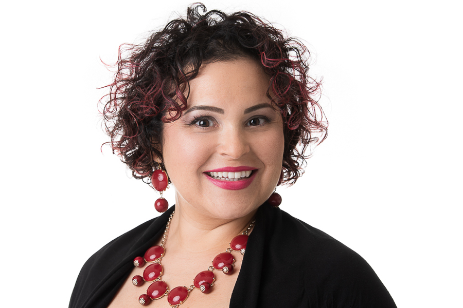 latina curly hair headshot